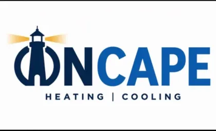 OnCape Heating & Cooling lighthouse logo